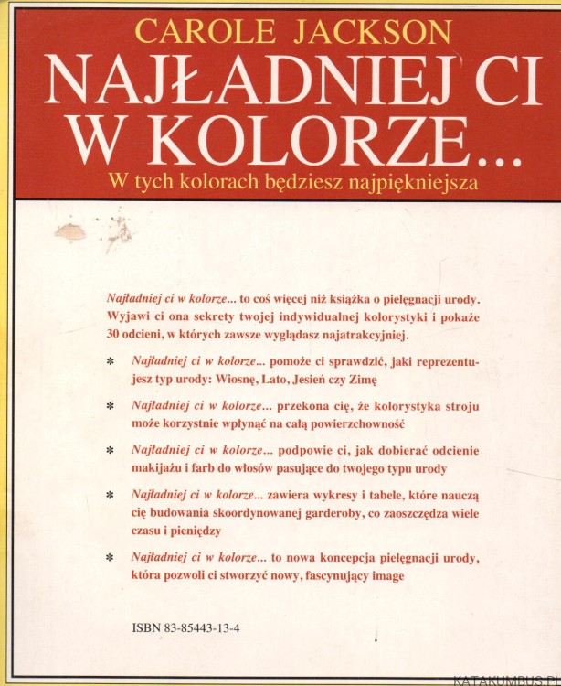 Najładniej ci w kolorze... CAROLE JACKSON