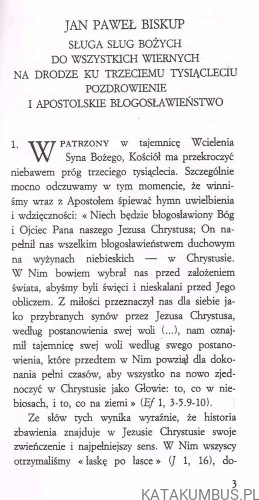 Incarnationis mysterium. JAN PAWEŁ II