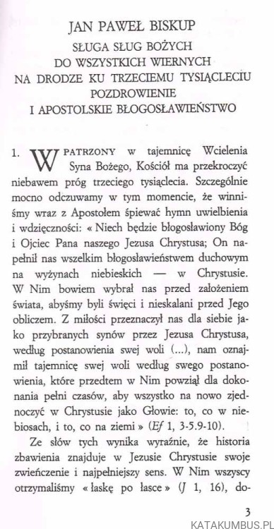 Incarnationis mysterium. JAN PAWEŁ II