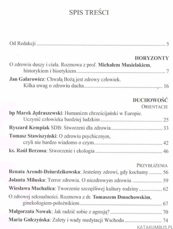 Stworzeni do zdrowia . Zeszyty karmelitańskie. 3(36) 2006. PRACA ZBIOROWA