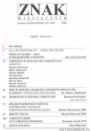 Chrystus współczesnych. Znak, październik (10) 1998