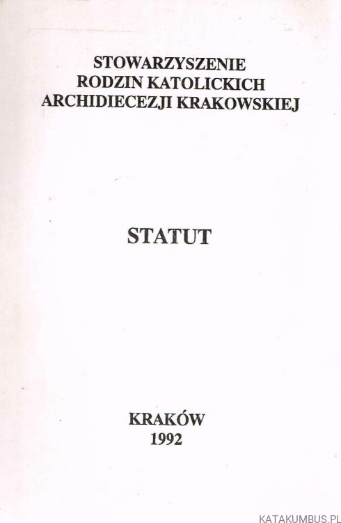 Stowarzyszenie rodzin katolickich. Statut