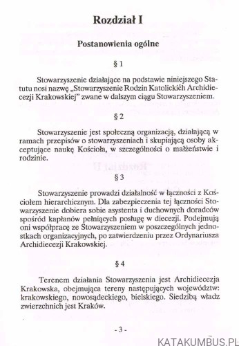 Stowarzyszenie rodzin katolickich. Statut