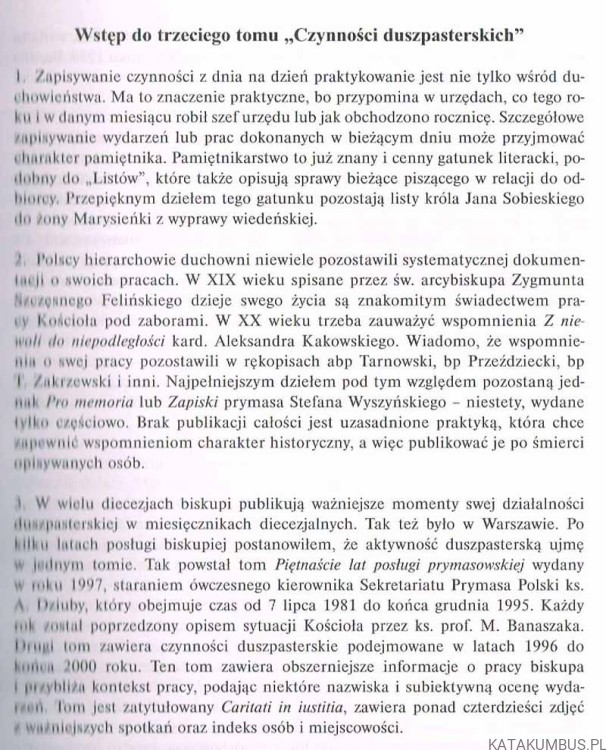 Rozwijać Kościół dzień po dniu. Czynności pasterskie 2001-2007.  JÓZEF KARDYNAŁ GLEMP PRYMAS POLSKI