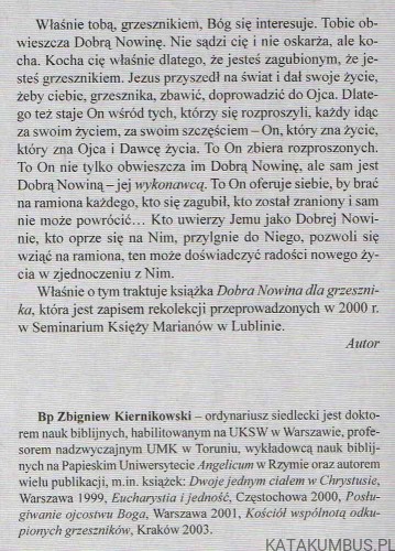 Dobra nowina dla grzesznika. BP ZBIGNIEW KIERNIKOWSKI