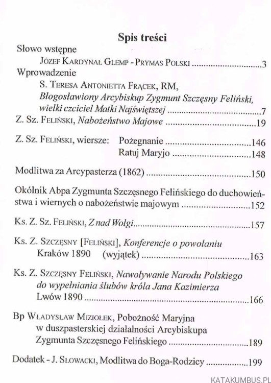 Nabożeństwa majowe z Arcybiskupem Felińskim. ABP Z. SZ. FELIŃSKI