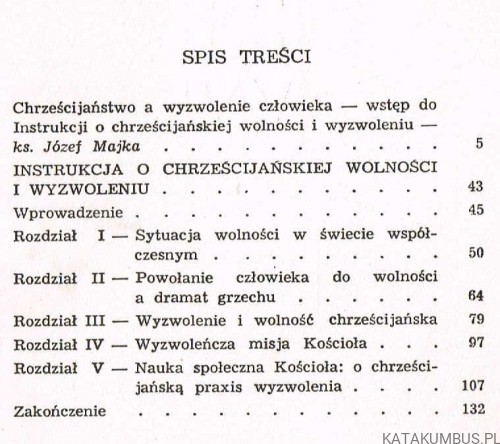 Instrukcja o chrześcijańskiej wolności i wyzwoleniu. PRACA ZBIOROWA