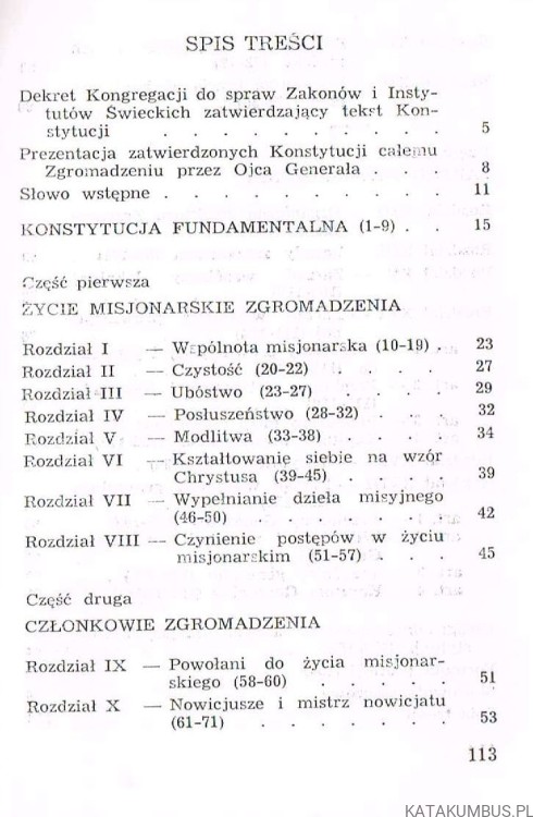Konstytucje Zgromadzenia Misjonarzy Klaretynów. KAPITUŁA GENERALNA