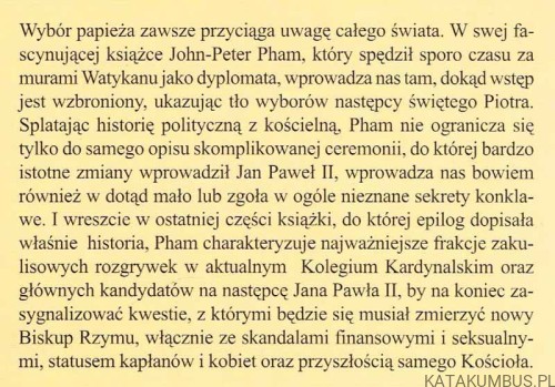 Następcy świętego Piotra. JOHN-PETER PHAM