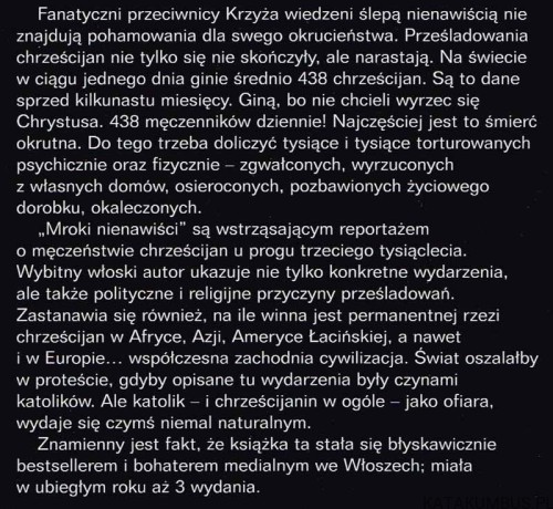 Mroki Nienawiści. Męczeństwo chrześcijan XX wieku. ANTONIO SOCCI