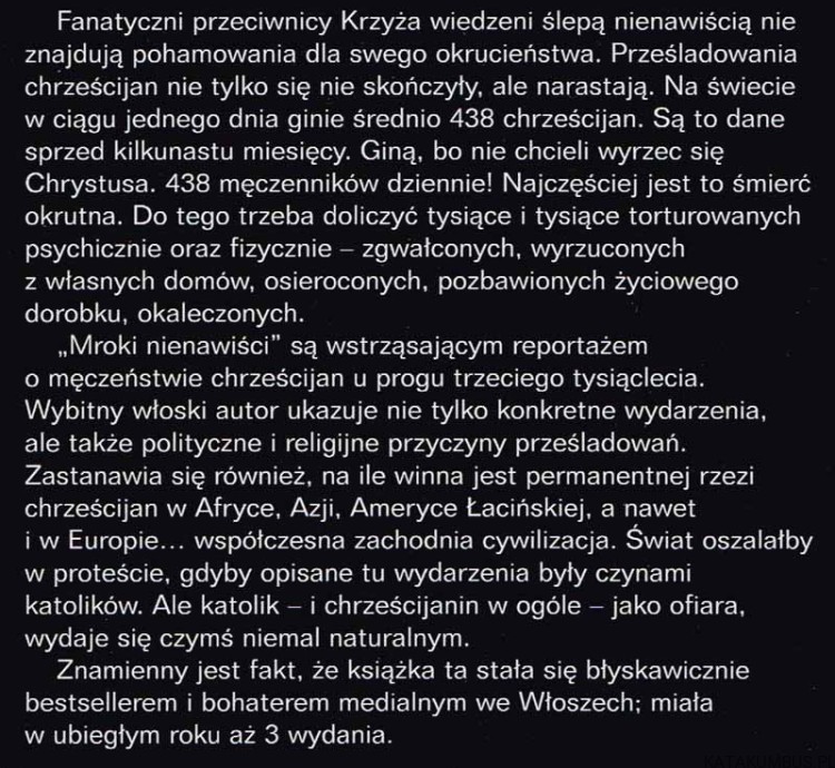 Mroki Nienawiści. Męczeństwo chrześcijan XX wieku. ANTONIO SOCCI