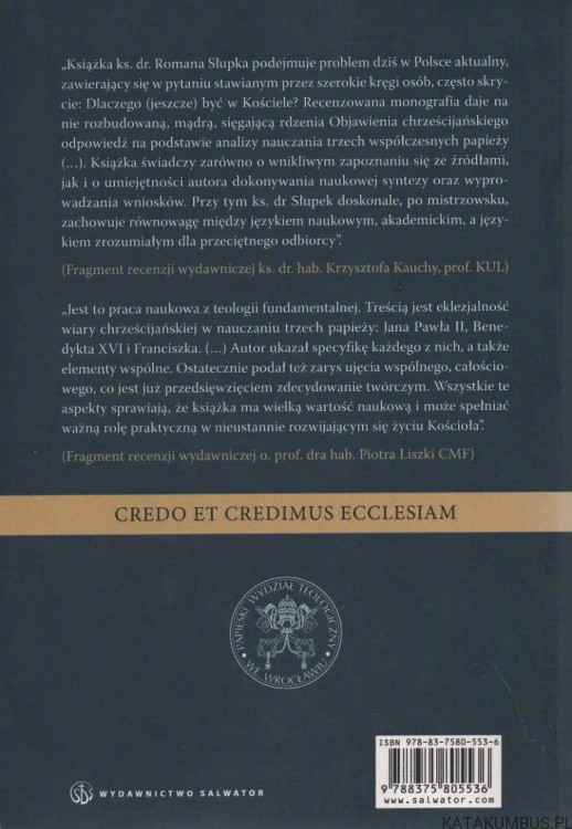 Credo et credimus ecclesiam. Ks.ROMAN SŁUPEK SDS
