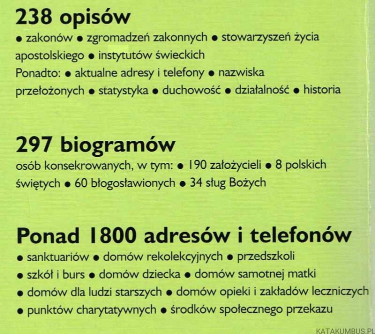 Leksykon zakonów w Polsce. BOGUMIŁ ŁOZIŃSKI