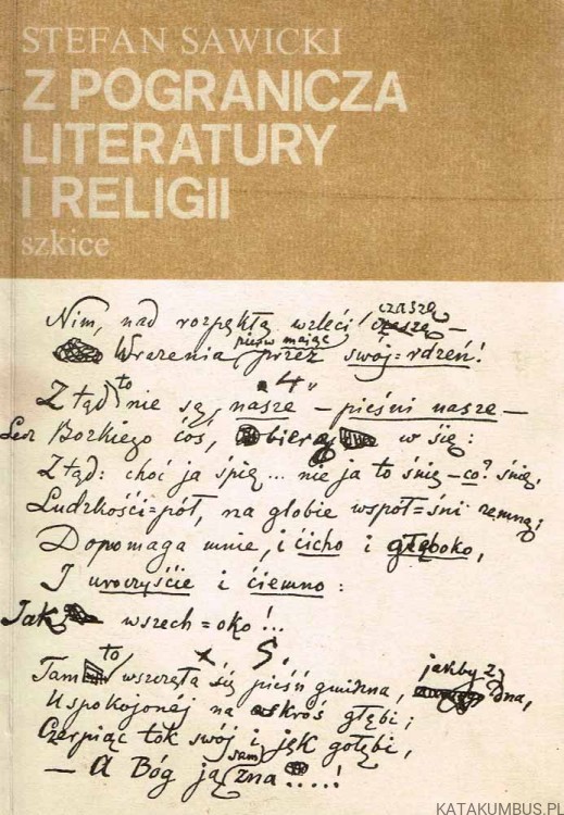 Z pogranicza literatury i religii / Stefan Sawicki