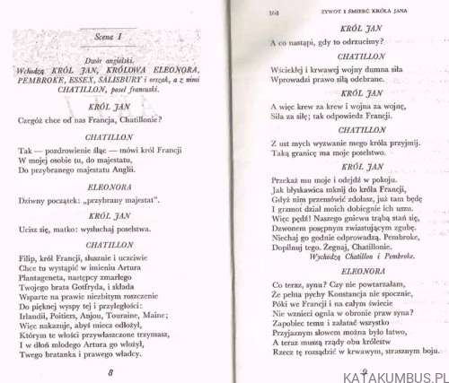 Dzieła. Żywot i Śmierć Króla Jana / William Shakespeare