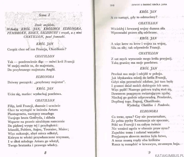 Dzieła. Żywot i Śmierć Króla Jana / William Shakespeare