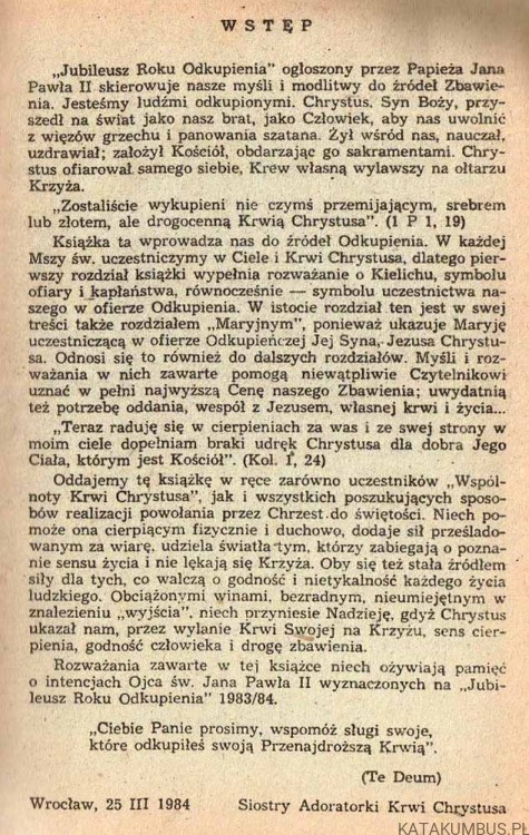 Krew Chrystusa - cena naszego zbawienia / Józef Warmiński