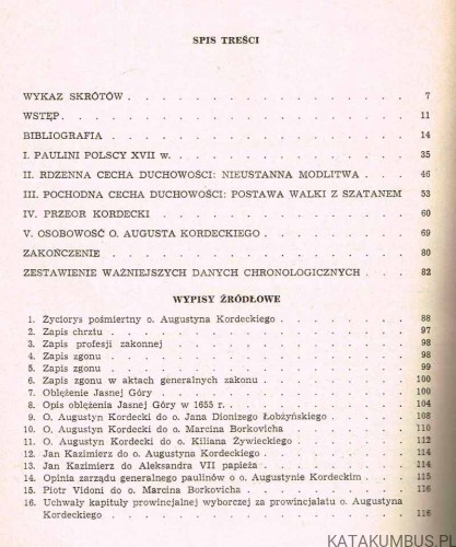 O. Augustyn Kordecki w świetle duchowości paulinów polskich XVIIw. O. KAZIMIERZ SZAFRANIEC