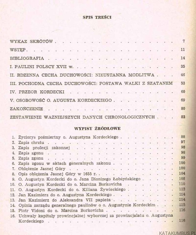 O. Augustyn Kordecki w świetle duchowości paulinów polskich XVIIw. O. KAZIMIERZ SZAFRANIEC
