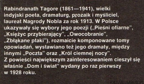 Dom i świat. RABINDRANATH TAGORE