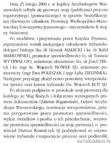 Słudzy Boży z prowincji Wielkopolsko-Mazowieckiej Towarzystwa Jezusowego