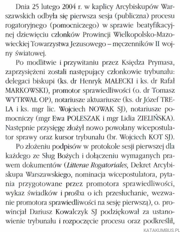 Słudzy Boży z prowincji Wielkopolsko-Mazowieckiej Towarzystwa Jezusowego