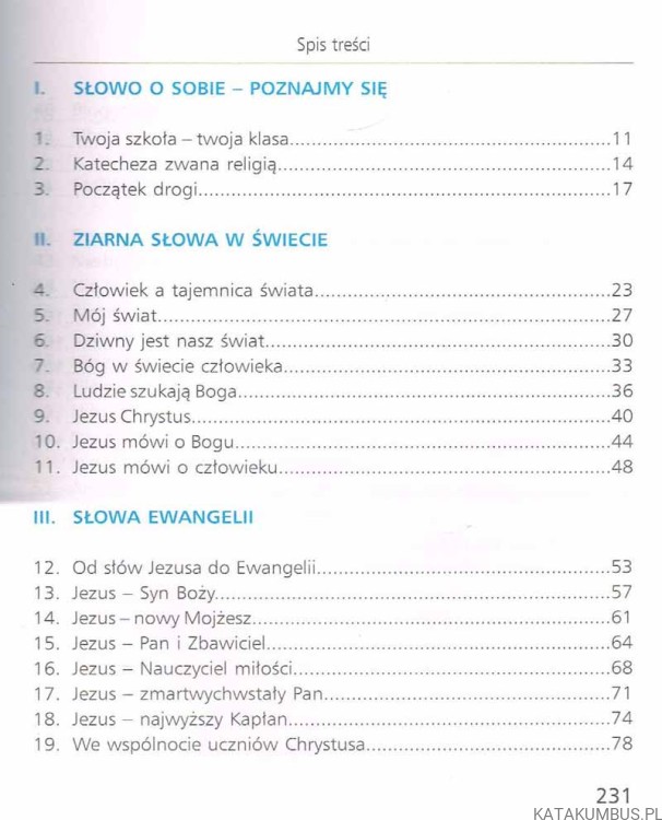 Jezus uczy i zbawia / Kl. I gimnazjum
