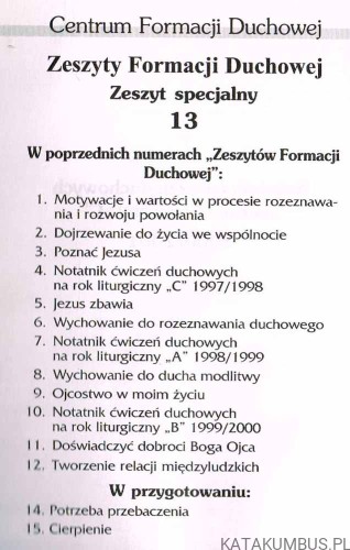 Notatnik ćwiczeń duchowych na rok liturgiczny C 2000/2001