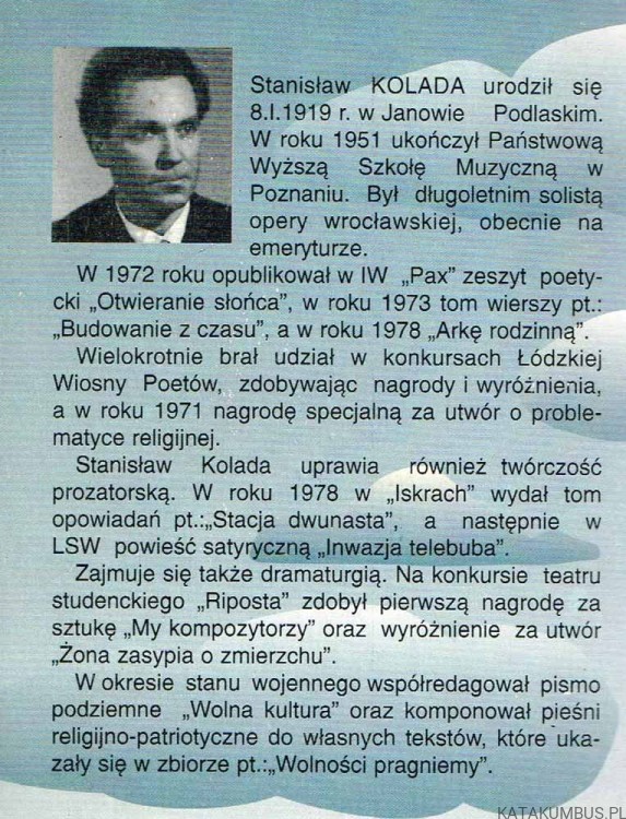 Znak sprzeciwu. STANISŁAW KOLADA