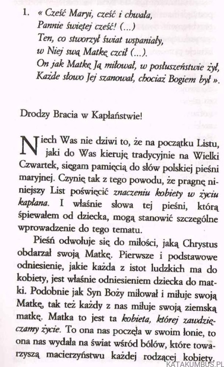 List Ojca Świętego Jana Pawła II do kapłanów na Wielki Czwartek 1995 roku. JAN PAWEŁ II