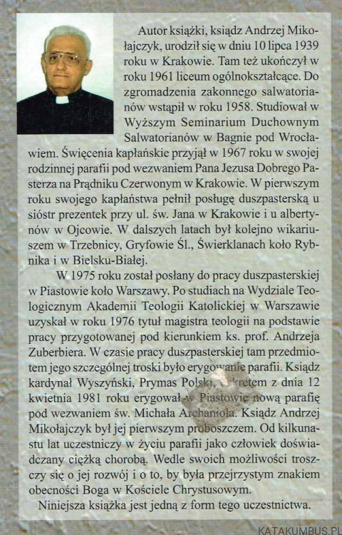 Uświęcają nas i nasze dzieje. Tom I. ks. ANDRZEJ MIKOŁAJCZYK SDS