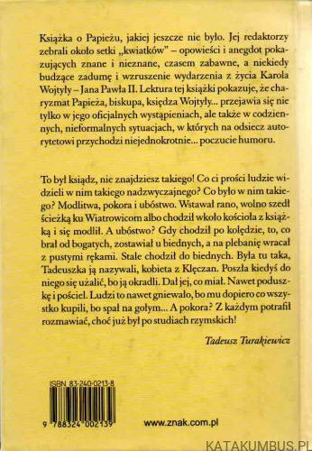 Kwiatki Jana Pawła II. JANUSZ PONIEWIERSKI