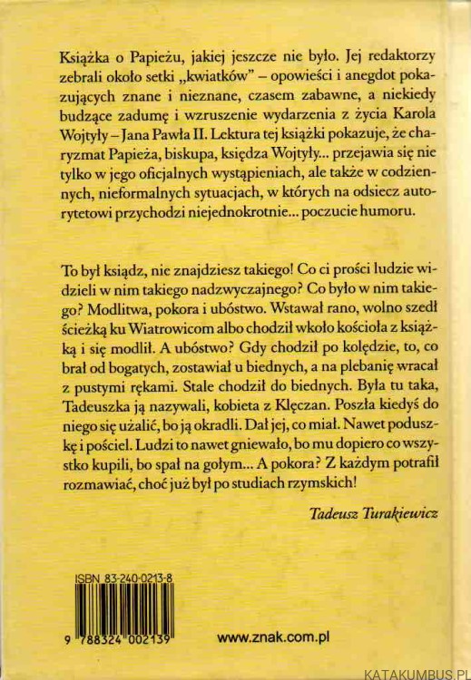 Kwiatki Jana Pawła II. JANUSZ PONIEWIERSKI