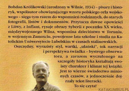 Grzechy pamięci. BOHDAN KRÓLIKOWSKI