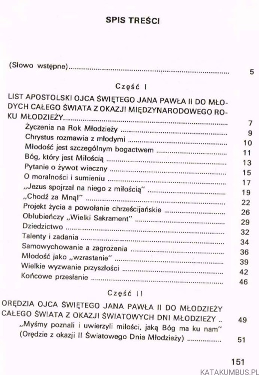 Wy jesteście moją nadzieją. JAN PAWEŁ II