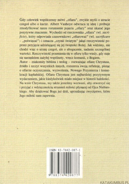 Bóg tak umiłował świat. ALBERT VANHOYE
