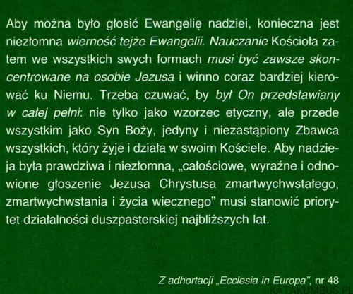 Głosić Ewangelię nadziei. Program duszpasterski na rok 2004/2005 . PRACA ZBIOROWA