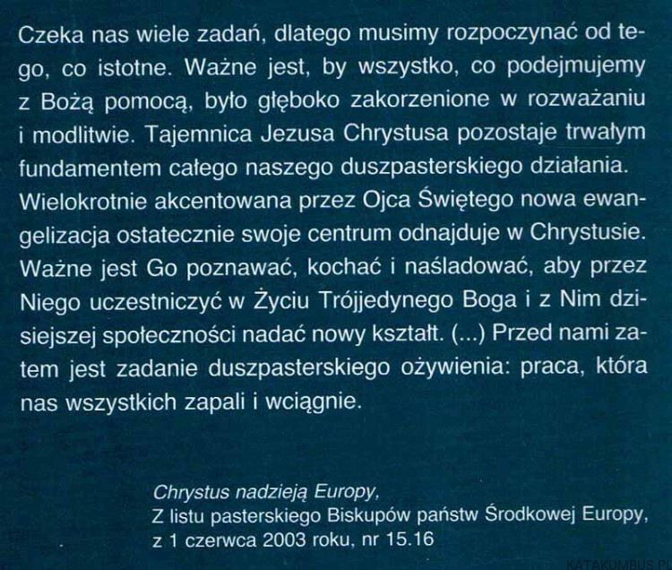 Naśladować Chrystusa. Program duszpasterski na rok 2003/2004. PRACA ZBIOROWA