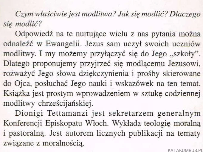 Szkoła Modlitwy. DIONINGI TETTAMAZNI
