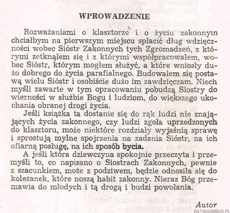 Za furtą klasztorną. Ks. JÓZEF SMANDZICH