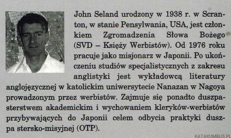 Refleksje nad codzienną Ewangelią. JOHN SELAND