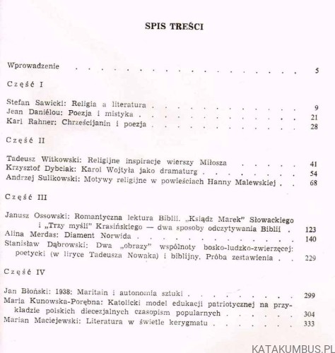 Inspiracje religijne w literaturze. S. ALINA MERDAS RSCJ