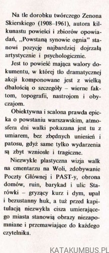 Powstaną synowie ognia. ZENON SKIERSKI