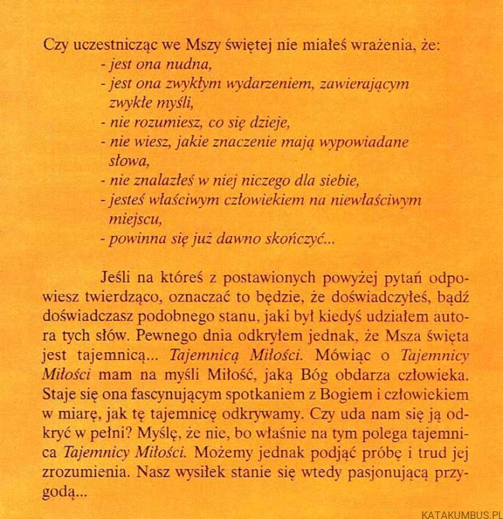 Tajemnica Miłości. PAWEŁ SOBCZYK