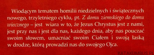 Z domu ziemskiego do domu wiecznego. Homilie na niedzielę i święta Rok B. Ks. TEODOR SZARWARK