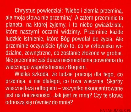 Rozważania na zakończenie roku kalendarzowego. Ks. TEODOR SZARWARK