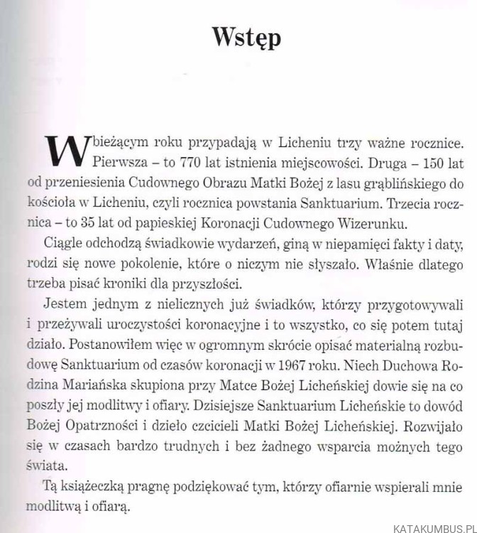 Licheń. Kronika Budowy Sanktuarium. Ks. EUGENIUSZ MAKULSKI