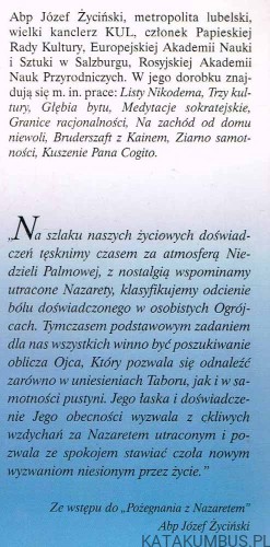 Pożegnanie z Nazaretem. Abp JÓZEFIE ŻYCIŃSKI