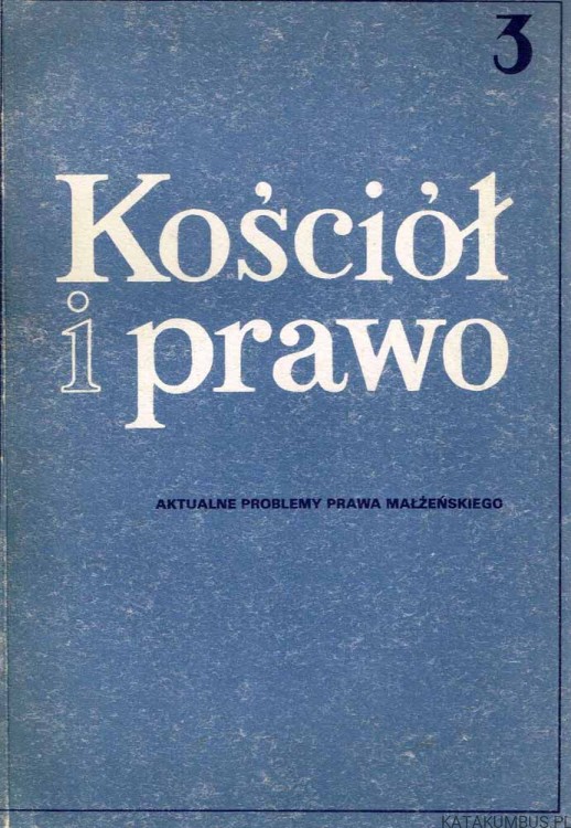 Kościół i prawo Tom 3. Ks. JÓZEF KRUKOWSKI