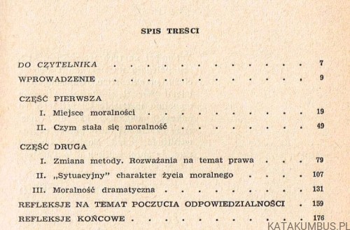 Współczesność a etyka katolicka. MARC ORAISON